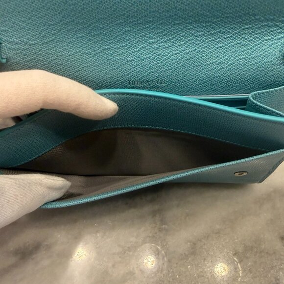TIFFANY & CO NWOT Blue Leather Crossbody bag/clutch - Picture 10 of 14